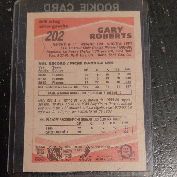 Gary Roberts Rookie Card - Red - Picture 2 of 2